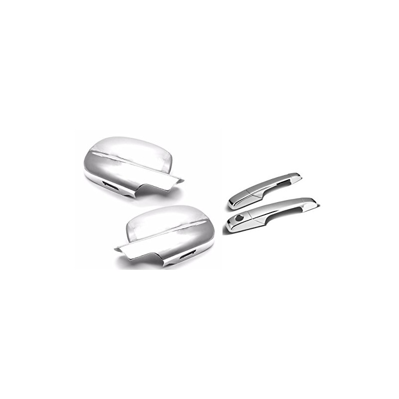 Sizver Chrome Door Mirror Covers+Door Handle Covers for 2007-2013 Chevy