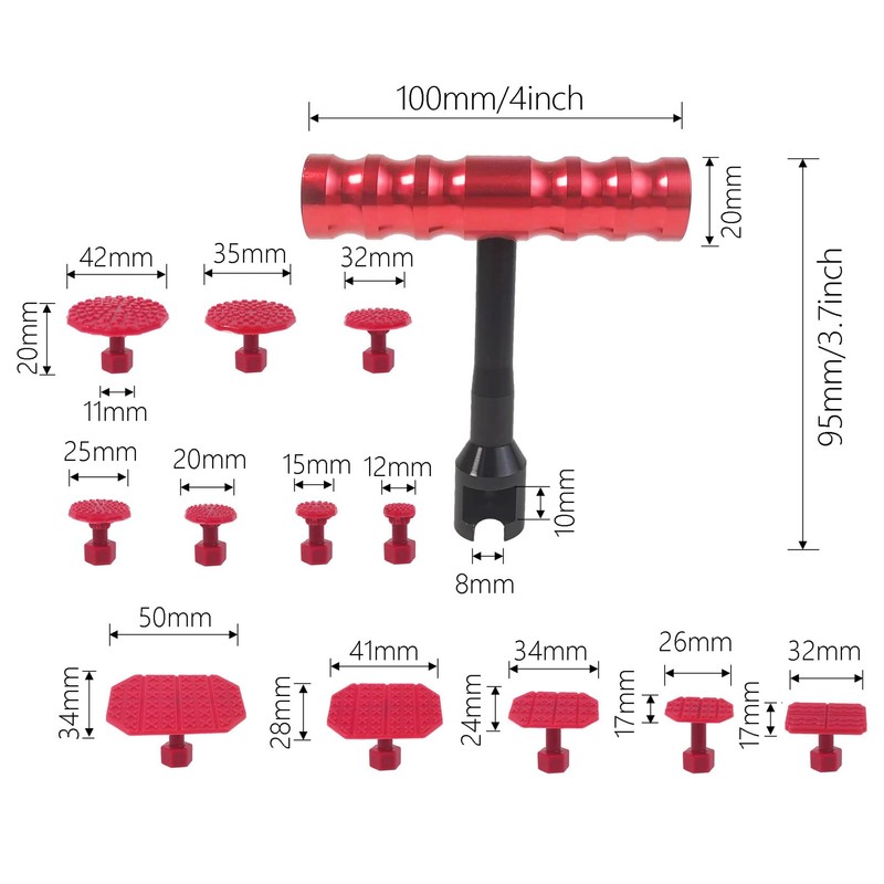 Hyamass 13Pcs Dent Removal Tools, Car Dent Puller Glue Puller
