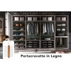 IPEA Elegant Wooden Tie Holder with 20 Bars - Minimal