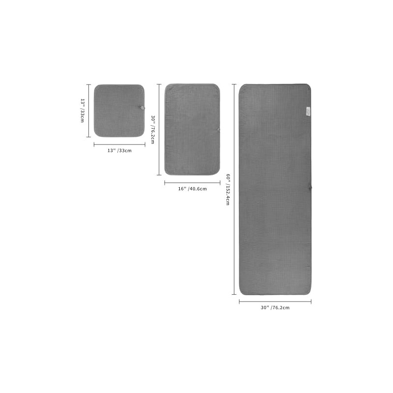Polyte Set de 6 Toallas de Baño Microfibra Waffle Secado