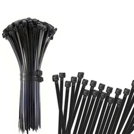 LUYING Cable Ties Luflock Electrical Cable Ties are made of Nylon.Acidproof,Corrosion Resistance,Insulation,Strong Durability,UV Resistance,Black Cable Tie Zip,100pcs (5*300mm)