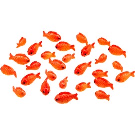 Yookeer 36 Pcs Miniature Fake Goldfish Toys Plastic Mini Realistic Koi Fish Little Resin Figurines Small Artificial Cute Aquarium Decorations for Games Party Crafts DIY Garden Favor Supplies Ornament