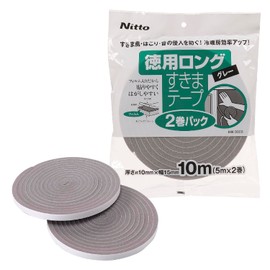 Nitoms HH0003 Gap Tape, Small, Gray, Value, Long, Draft, Dust, Door, Energy Saving, Improves Air Conditioning Effect, Thickness Approx. 0.4 x 0.6 x 1.6 ft (10 mm) x Width 0.6 inches (15 mm) x 1.6 ft