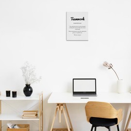 Inspirational Teamwork Noun Canvas Wall Art for Office Decor Framed Art Positive Affirmations Motivational Wall Decor Office Art Office Decorations Modern Decor Artwork Workplace Home Decor
