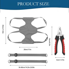 Pet Grooming Hammock Harness for Cats & Dogs, Dog Sling for Nail Clipping/Trimming,Dog Grooming Hammock Harness for Dogs & Cats with Pet Nail Clipper Trimmer,Pet Grooming, Bathing1