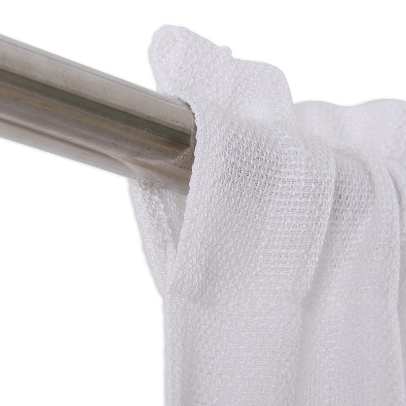 Valea Home Soft Burlap Look Swag Curtains Rustic Natural Rod