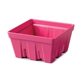 Zeal Fridge Storage Box for Fruits and Berries, Melamine Kitchen Storage Container – Wash and Serve Berry Colander Box, 12cm (Neon Pink)