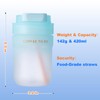 Ipukr 14oz/420ml Reusable Plastic Iced coffee Cup with Lid and