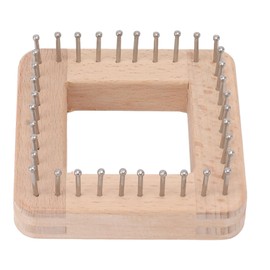Diydeg Knitting Loom, Wooden DIY Board Mini Knitting Board Weaving Pegs Crochet Needlework Tools with Non Detachable Hooks, for Making Cushions Scarves Hats Shawls (S)