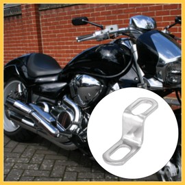 REPAIROCK 20mm 0.8" Motorcycle Exhaust Pipe Bracket Z Shape Muffler Mounting Clamp Stainless Steel Silver Tone Auto Replacement Parts