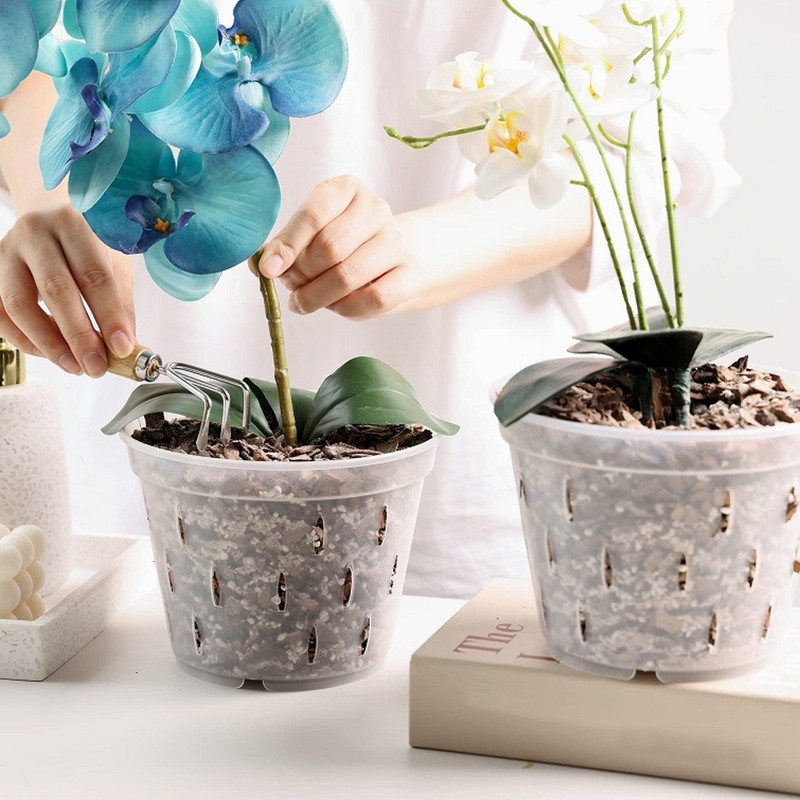 5 Sets Orchid Flower Pot Breathable Clear Orchid Planting Pot