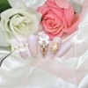 Wedding dress handmade nail tips✨ - Long Round Square /