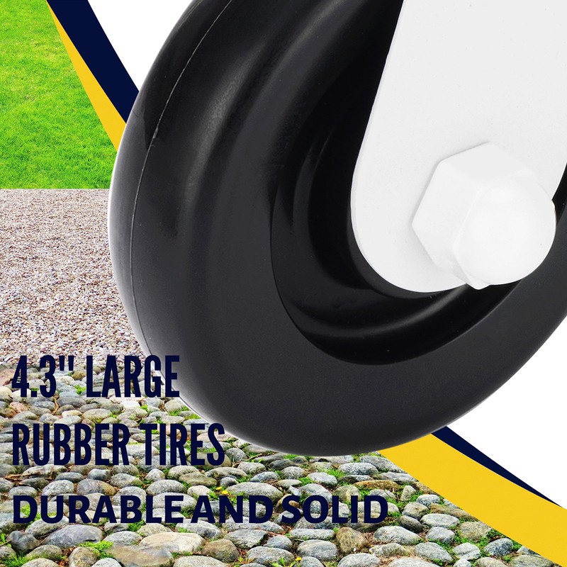 Gate Wheel Spring-Loaded Gate Caster Kit for Wooden PVC Fences,