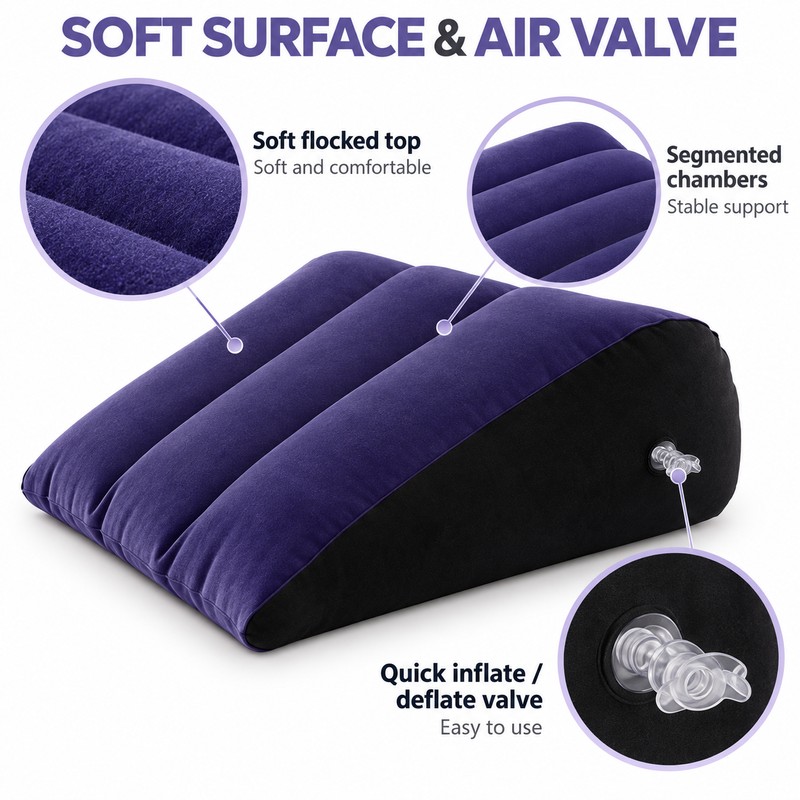 Inflatable Wedge Pillow for Travel & Rest – Portable Body
