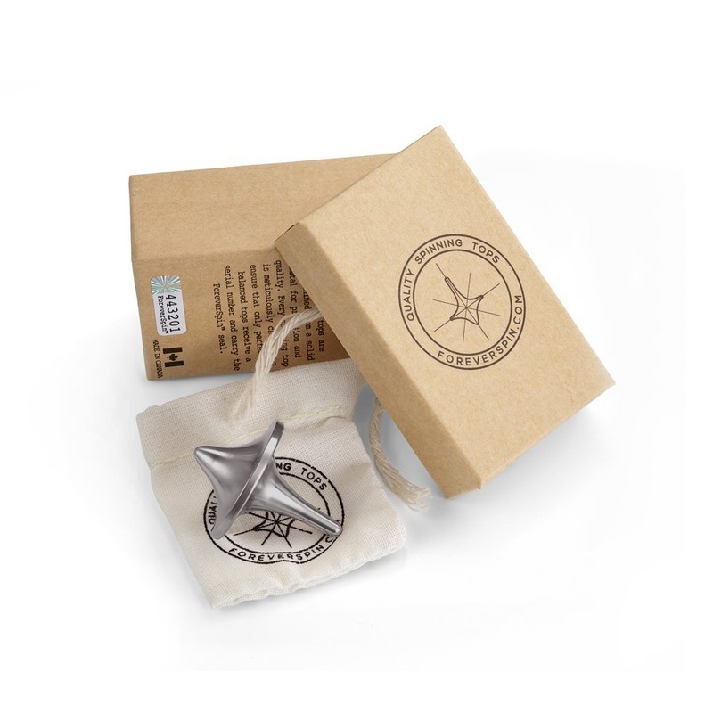 ForeverSpin Stainless Steel(Brush-Finish) Spinning Top - World Famous Spinning Tops