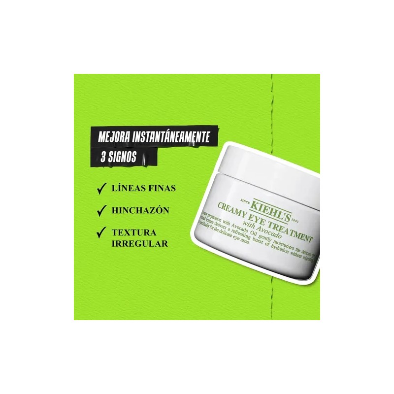 Kiehl Avocado Eye Treatment Crema Contorno Ojos Hidratante Reduce Bolsas