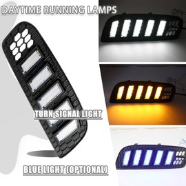 ZDEERAOTO LED Front Bumper Fog light DRL Amber Sequential Turn Signal Lamp Feature Kit for Mazda CX-50 2023 2024 Replacement Front Bumper Trim Accessories (Fog light)