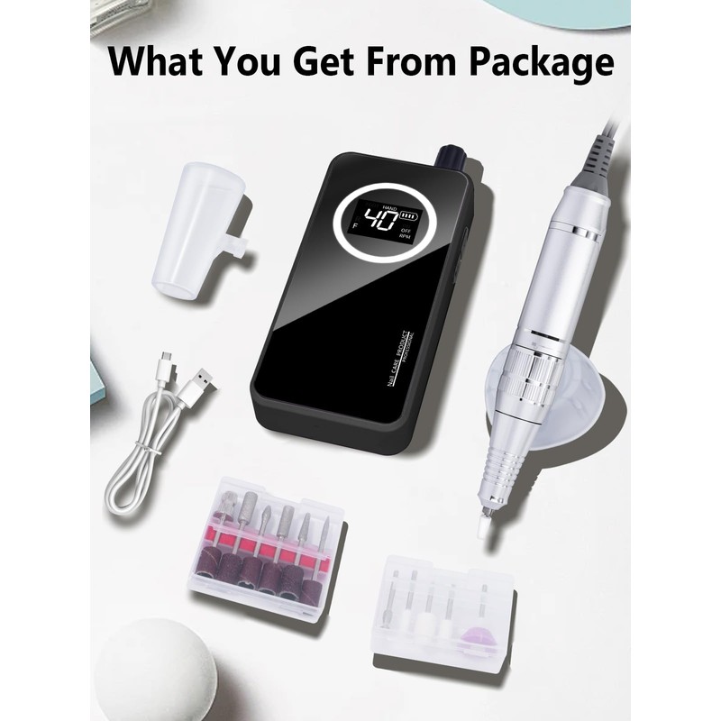 Nail Drill 50000 RPM, Electric Nail File E-File Machine with