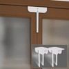 2 Metal Bifold Door Locks Adjustable Double Door Lock Kit