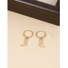 Mameloly Cowboy Boot Earrings Dangle 14K Gold Plated Cowgirl Hoop