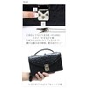 Bliss Leather Ostrich Embossed Second Bag, Integrated Wallet Bag, Genuine