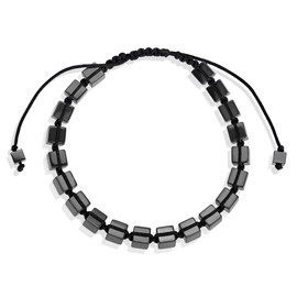 Invicta Jewelry Men's Gunmetal Hematite Stone Bracelet and Chain Necklace Set