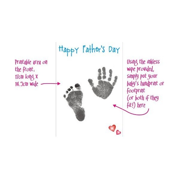 BabyRice Make Your Own Father's Day Card Baby Handprint &