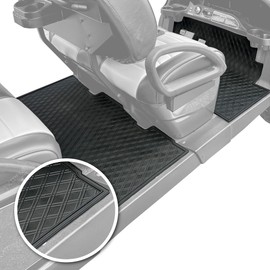 Xtreme Mats Club Car Compatible Golf Cart Mat, Full Coverage Rubber Floor Liner - Fits Club Car Onward 6 Passenger Includes 1st and 2nd Row Floor Mats - All Black