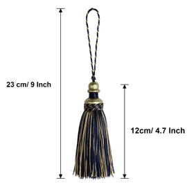 HedongHexi 2 Pack Tassel Key Tassel with Loops, Handmade Tassel Craft, DIY Accessories for Home Decoration