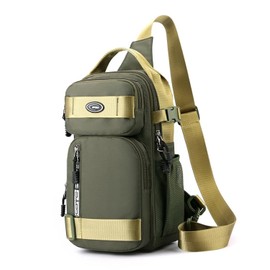 Aoyom Men's Crossbody Backpack Chest Bag Shoulder Bag Men's Camping Hiking Cycling Outdoor Travel Waterproof Bag (Green)