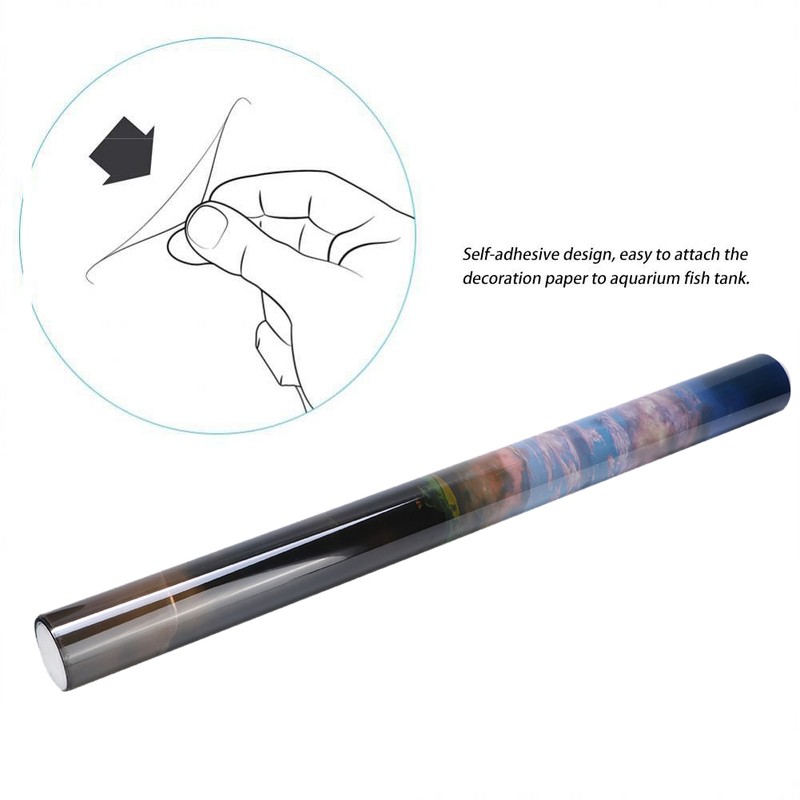 Background Poster Decorative Painting PVC Sticker Landscape Image for Aquarium