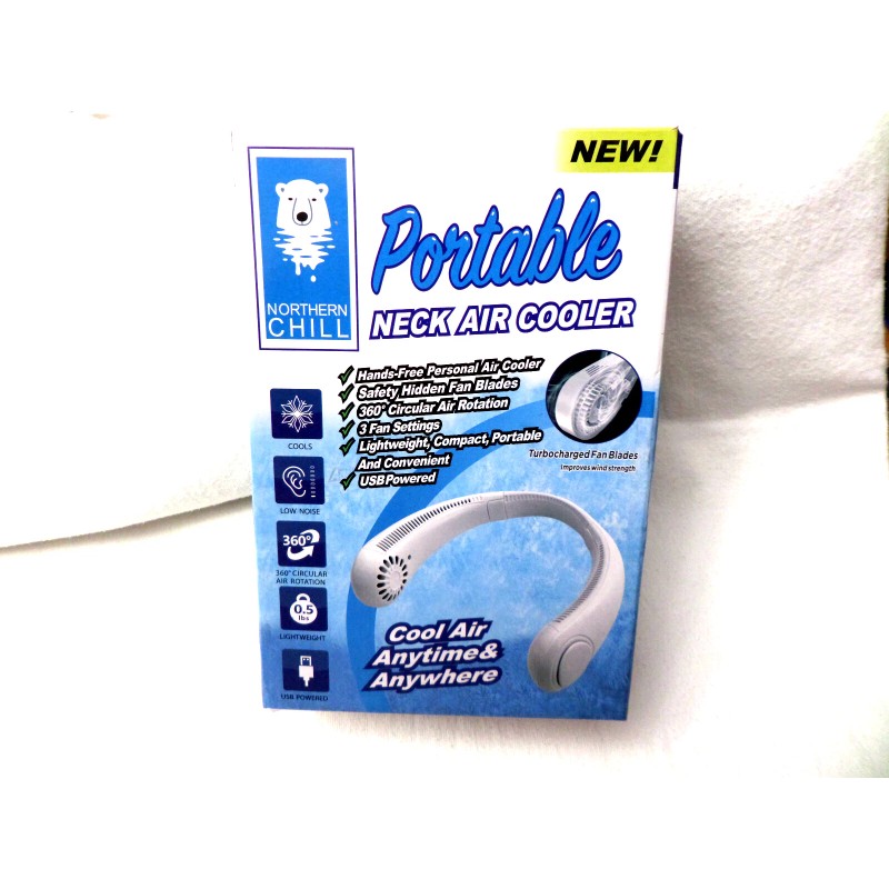 LINKPAL USB Portable Hanging Neck Fan Cooling Air Cooler Little