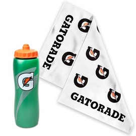 Individual Workout Kit - One 32 oz Gatorade G Bottle and 1 NEW Gatorade 'G' Towels