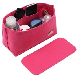 Doxo Purse Organizer Insert for Handbags &Tote Felt Bag Fits Speedy and Neverfull ONTHEGO,3 Sizes/6 Color(Rose,NF-GM)