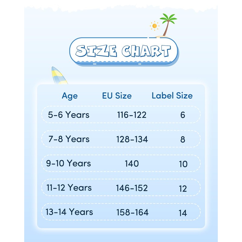 Charmi Boys' Swimming Trunks, Quick-Drying with Mesh Lining, Adjustable Drawstring,