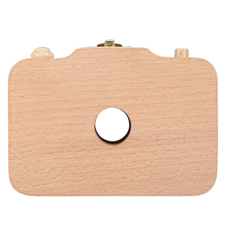 Wooden Camera pattern Storage Box Case for Baby Milk Teeth