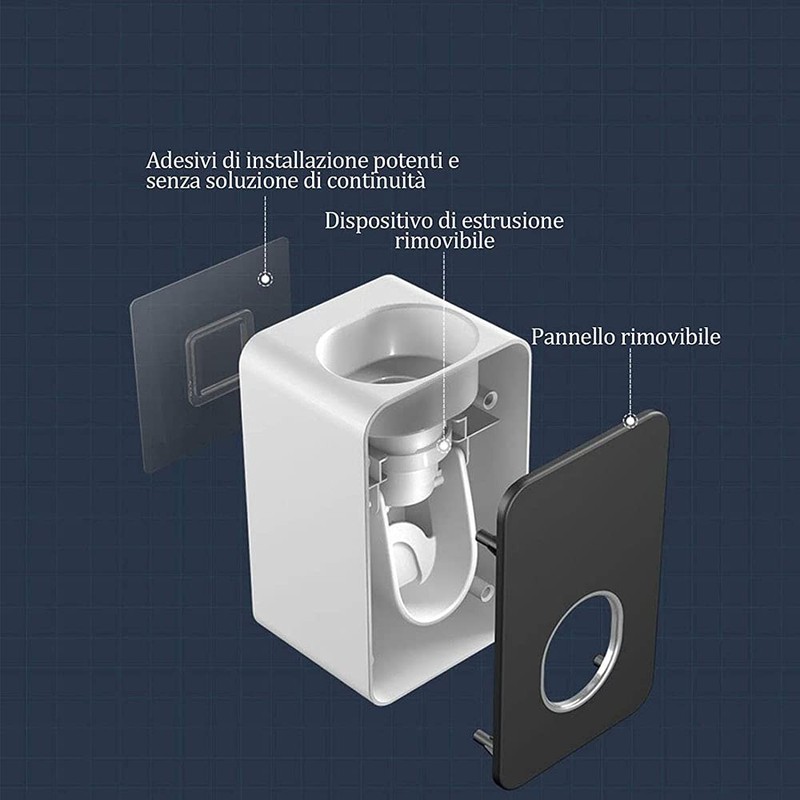 Toothpaste Squeezer Holder, 2 Pieces Automatic Toothpaste Squeezer, Wall Mounted