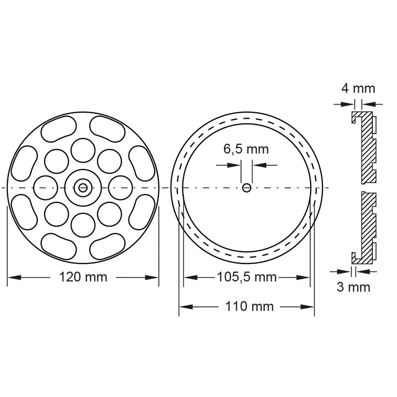 KS Tools 160.0475 Rubber Plate 13 for J.A. Becker/ATH/Hofmann/Hermann Lifting