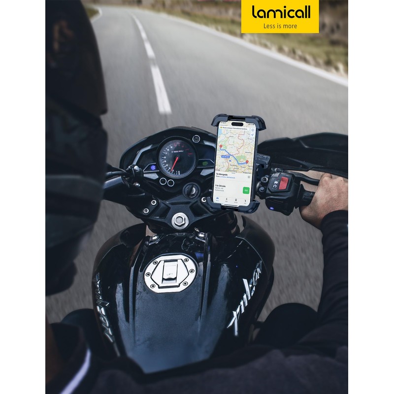 Lamicall Motorcycle Phone Mount Holder - [Dual Vibration Dampener] [Upgrade