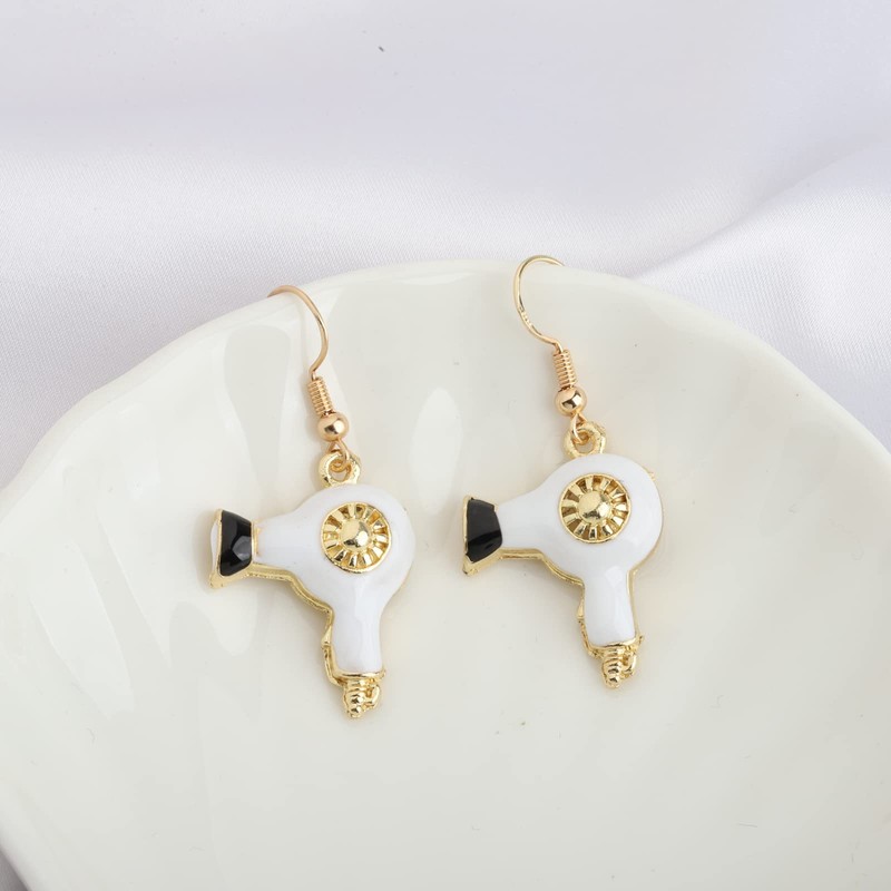 Hairdresser Blow Dryer Earrings Hairstylist Gifts Beautician Earrings Jewelry Cosmetology