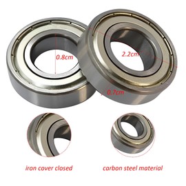 Pack of 4 608 ball bearings, ball bearings 608, small ball bearings 8 x 22 x 7 mm, bearing deep groove ball bearings, skateboard mounting accessories, suitable for skateboards, inline skates