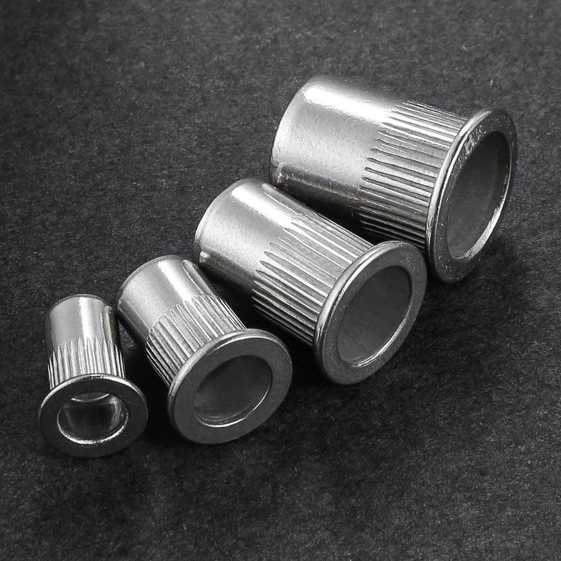 Wensilon Rivet Nut 3/8"-16UNC 50Pcs Stainless Steel 304 Finish Flat