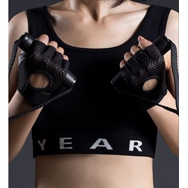 SUJAYU Guantes de entrenamiento para mujeres y hombres, guantes de gimnasio para entrenamiento, guantes de entrenamiento para hombre, guantes de fitness (S, negro)