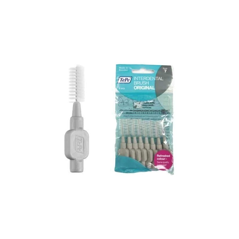 TePe Interdental Brush, Pack of 8 x 2, Gray (0.05