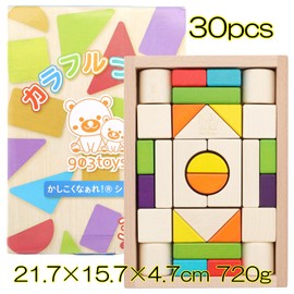 903toys Colorful Pinch Building Blocks Toy Montessori Educational Educational Toys (30 Pieces)