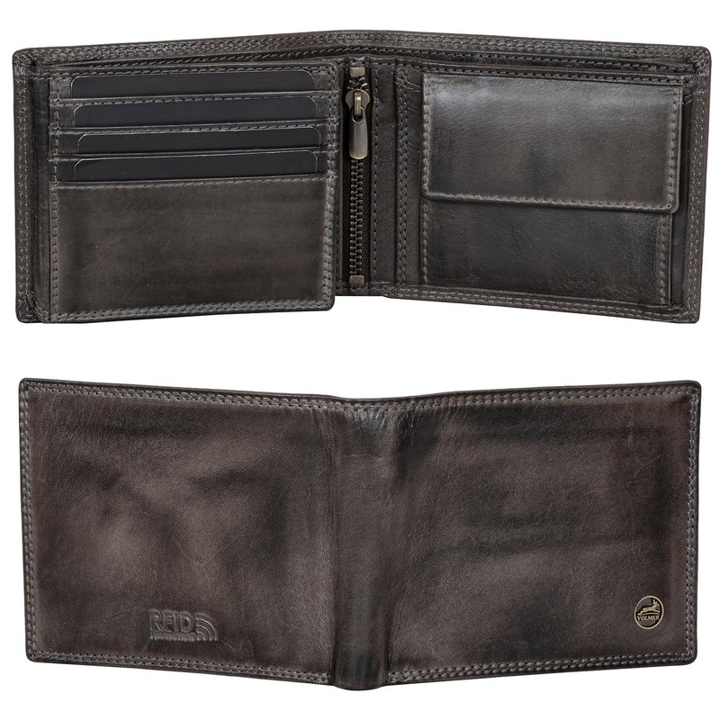Fa.Volmer Men's Leather Wallet with RFID Protection - Extra Sturdy
