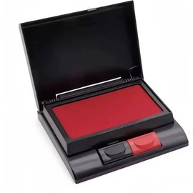 SolaceWood Two-Color Ink Pad, Red and Black, 3.9 x 4 Inches, Office and Home Stamp Pad