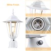 GRUENLICH Dusk to Dawn Outdoor Post Lights, Modern White Exterior
