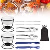Crab Leg Crackers Seafood Tools Set includes 2 Crab Crackers,