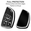 QBUC for Chevy Key Fob Cover with Keychain Soft TPU